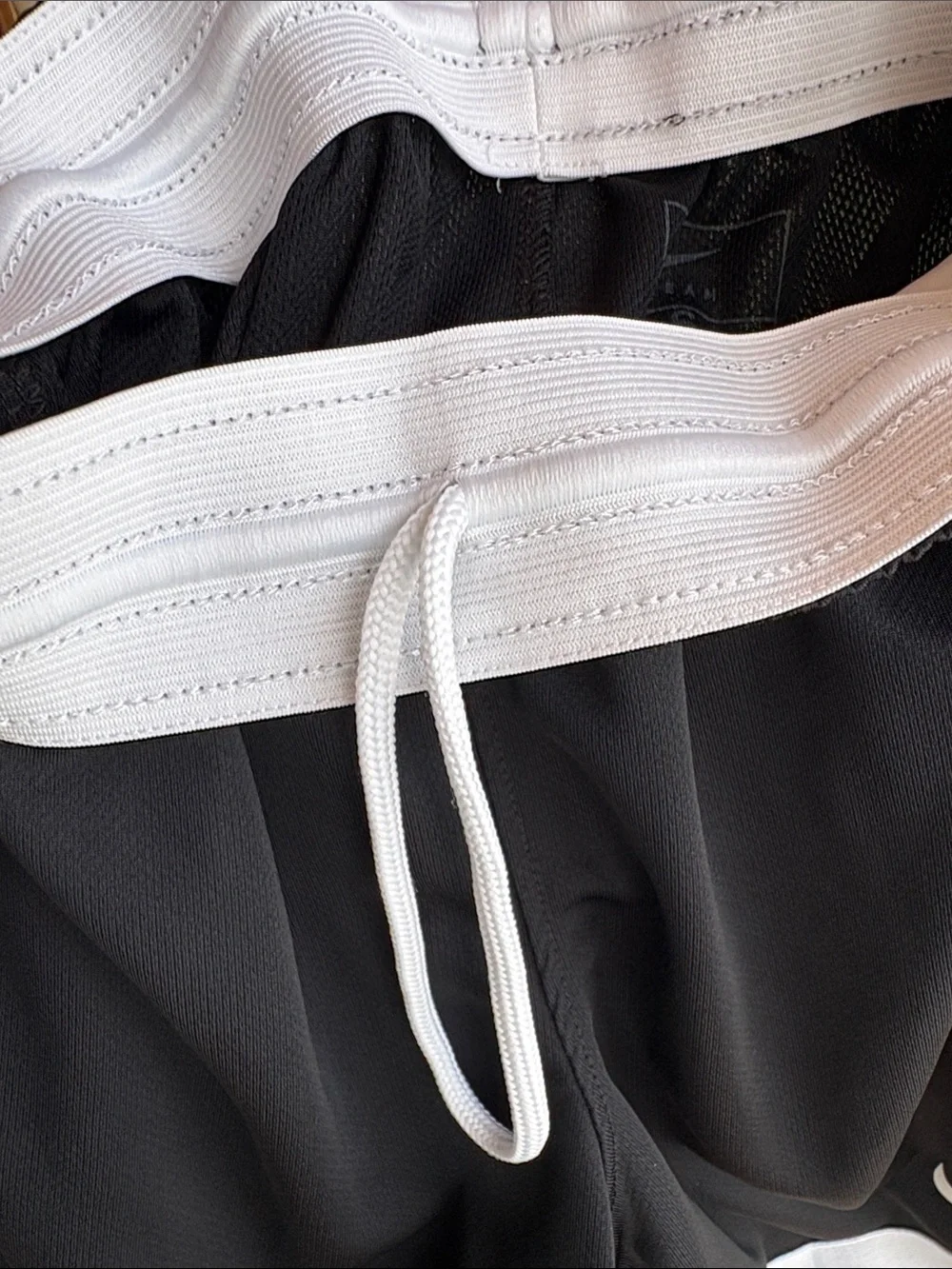 Nike Black Boys Athletic Shorts with White Accent